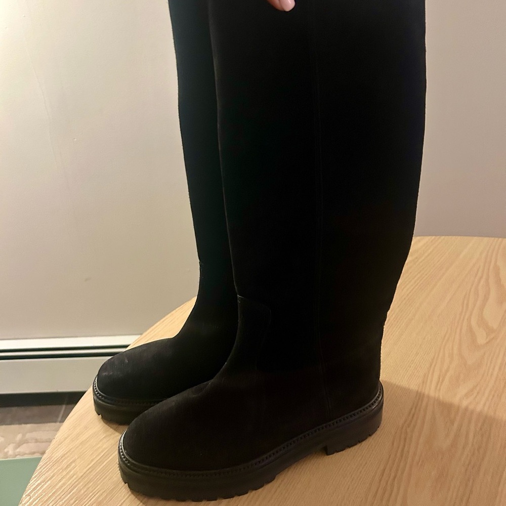 Jimmy Choo Black Over-the-Knee Suede Boots